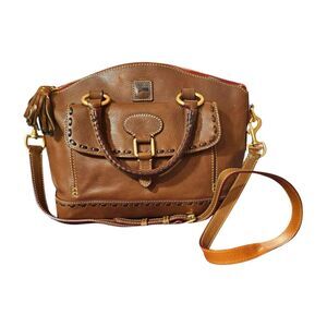 Dooney & Bourke HANDBAG "Florentine Pocket Satchel" NEW/NWT Brown LEATHER Rare